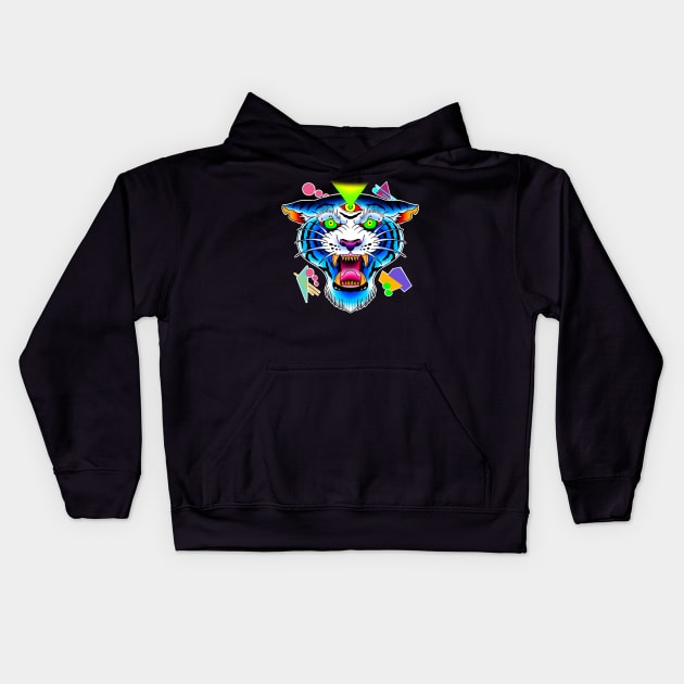 Funkadelic Tiger Kids Hoodie by Tattoos By A.G.